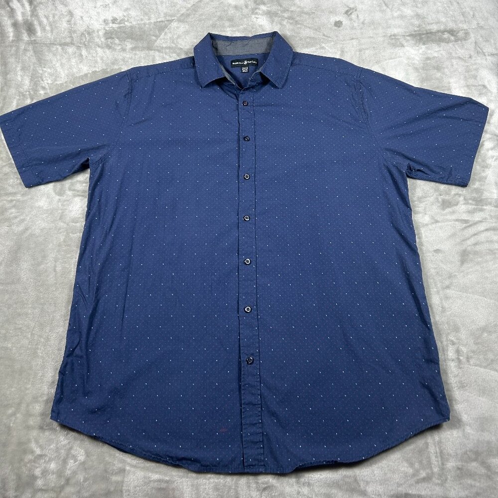 Beverly Hills Polo Club Shirt Men's 2XLB Navy Oxford Button Down Preppy Classic